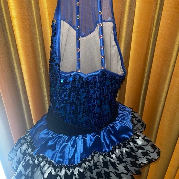 Royal blue dance costume